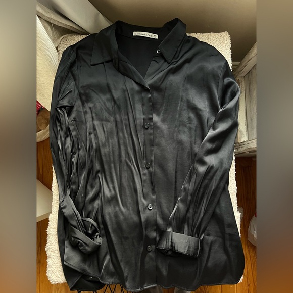 Abercrombie & Fitch Tops - black silk blouse